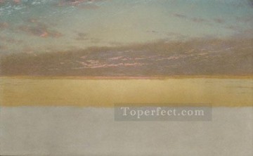 ジョン・フレデリック・ケンセット Painting - 夕焼けの空 ルミニズムの海景 ジョン・フレデリック・ケンセット